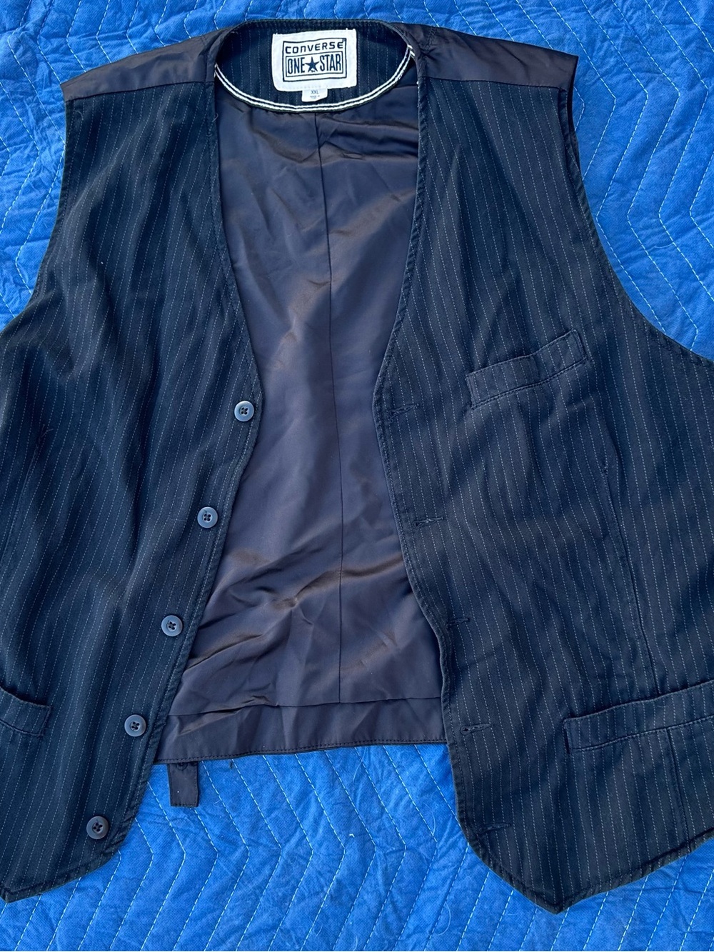 Converse Navy Pinstripe Vest